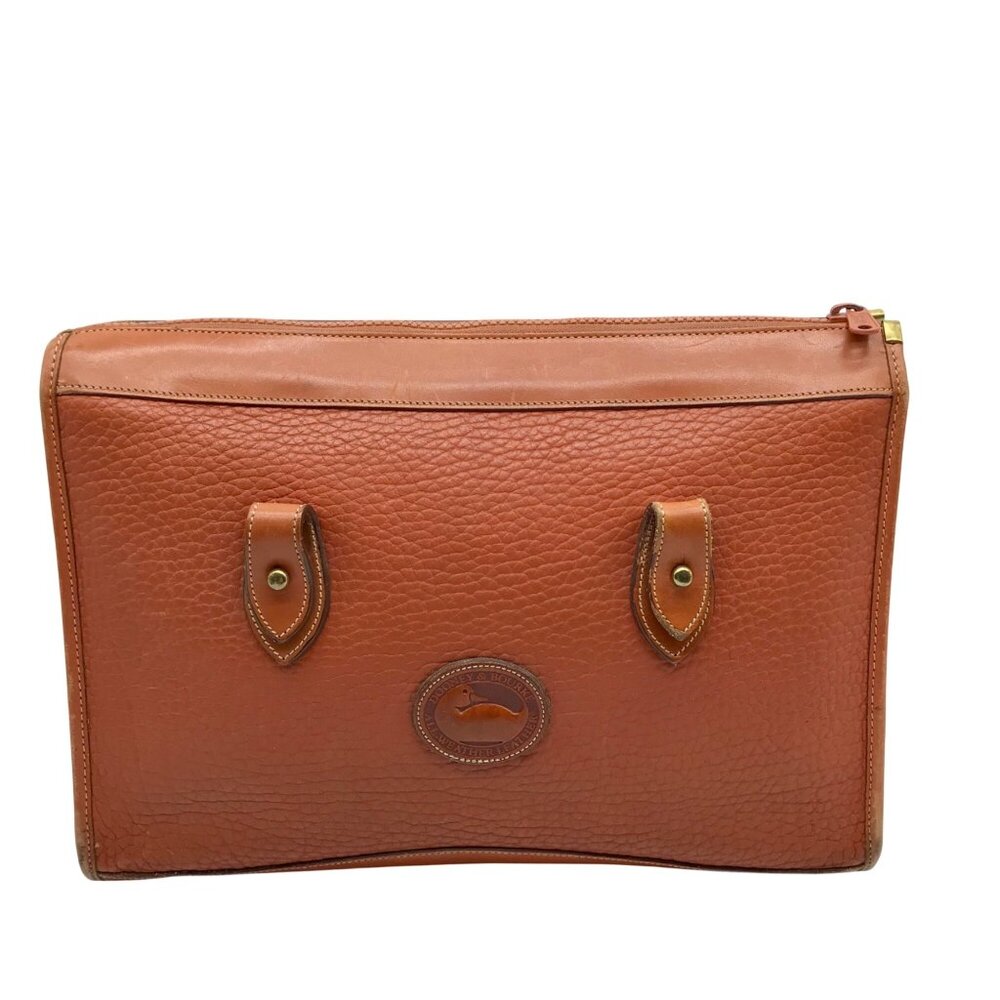 Dooney & Bourke British Tan Pebbled Grain Leather Vintage All Weather Crossbody